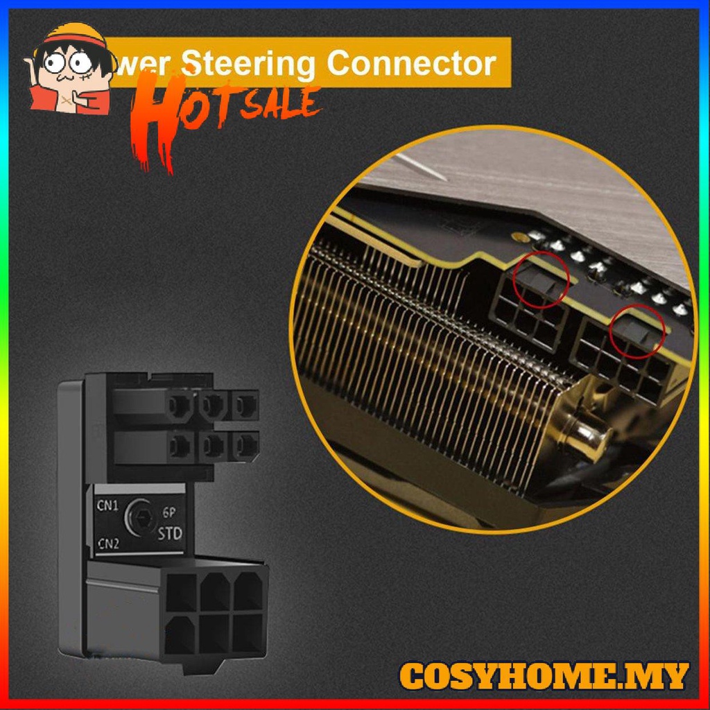 Bộ chuyển đổi thẻ đồ họa ATX6Pin 180 độ cho Desktops GPU | BigBuy360 - bigbuy360.vn