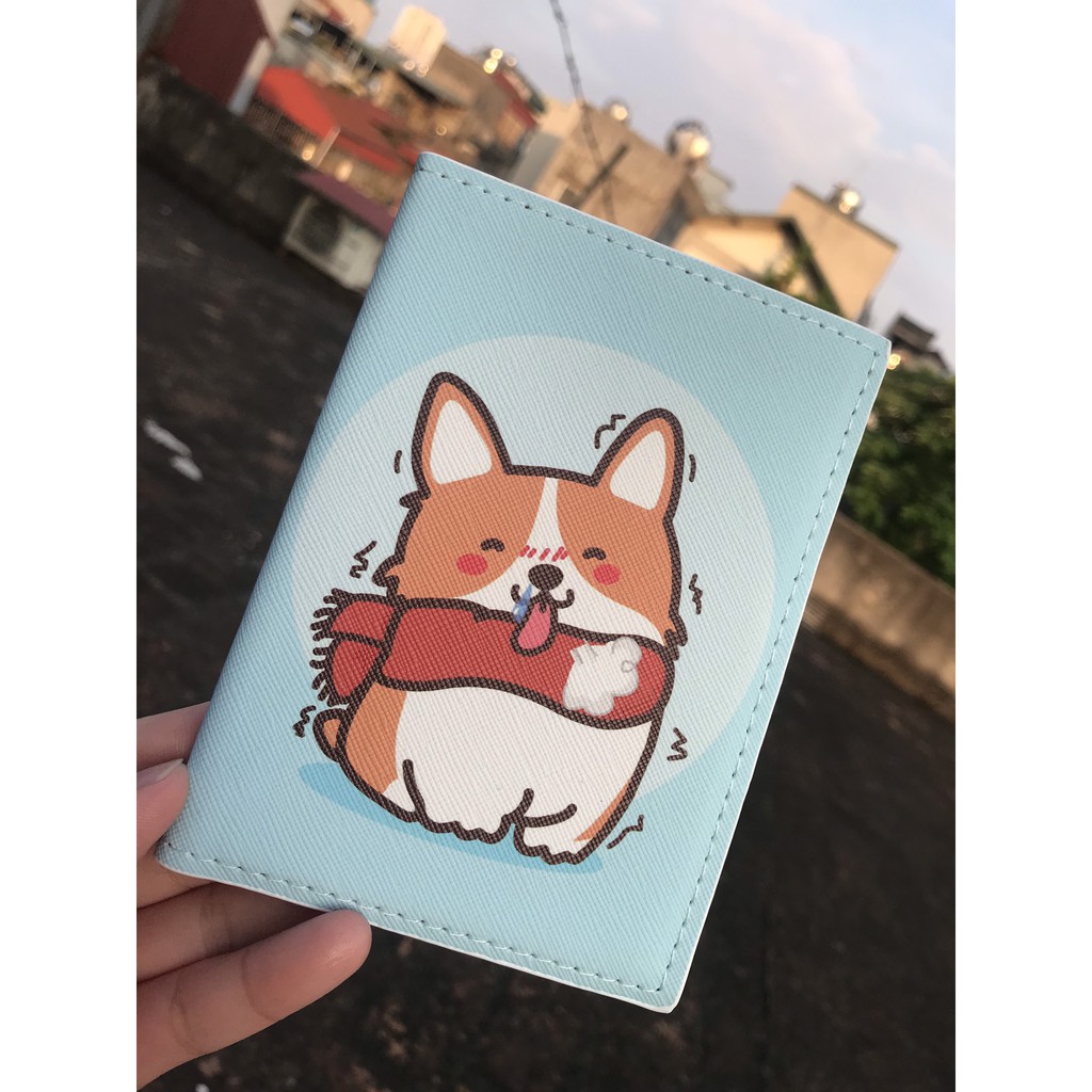 CORGI PASSPORT COVER/ BAO DA BỌC HỘ CHIẾU CÚN CORGI