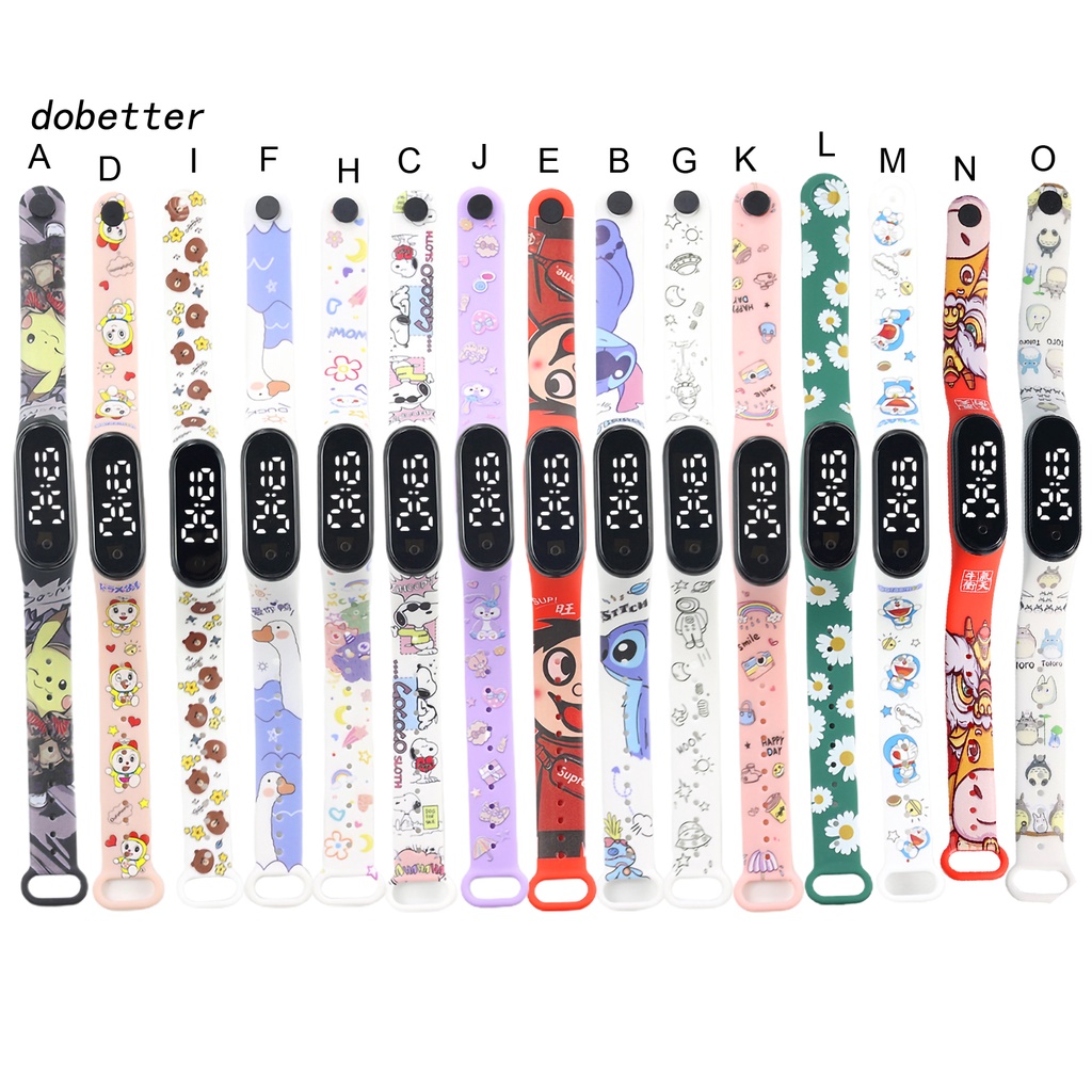 &lt;Dobetter&gt;Đồng hồ đeo tay hoạt hình đáng yêu trọng lượng nhẹ cho trẻ em