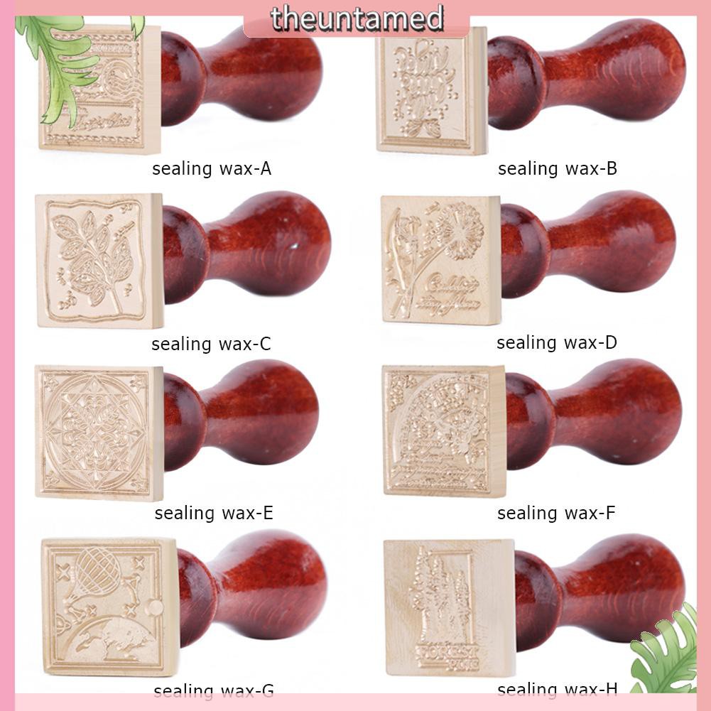 Con dấu hình vuông vintage dùng trang trí lưu bút DIY