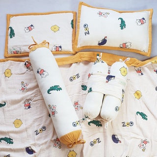 Chăn gối hè thu xô Muslin cao cấp cho bé mầm non, tiểu học