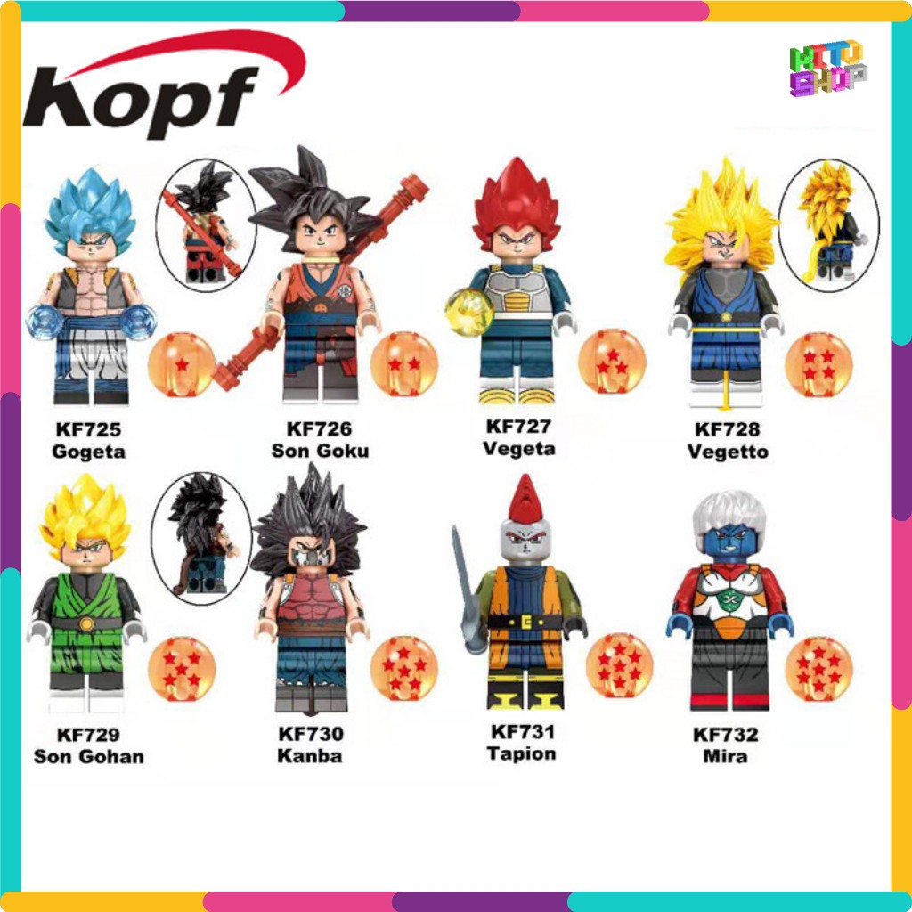 Đồ Chơi Xếp Hình Lego Minifigures Mô Hình Nhân Vật Dragon Ball Bảy Viên Ngọc Rồng Nhiều Mẫu KF6069