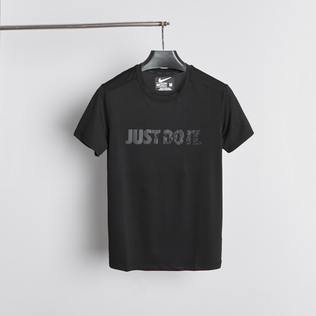 Áo thun nam cổ tròn JUST DO IT 6 màu phong cách thể thao vải nhẹ thoáng khí - Thời Trang Đường Phố
