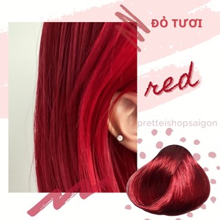[kèm Trợ Nhuộm+Ủ tóc] Kem Nhuộm Tóc Màu ĐỎ TƯƠI - Không Tẩy