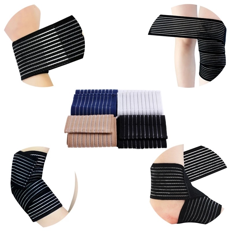Đai Quấn Bảo Vệ Cổ Tay/ Mắt Cá Chân Bằng Cotton Co Giãn 4 Màu Cho Tập Thể Thao