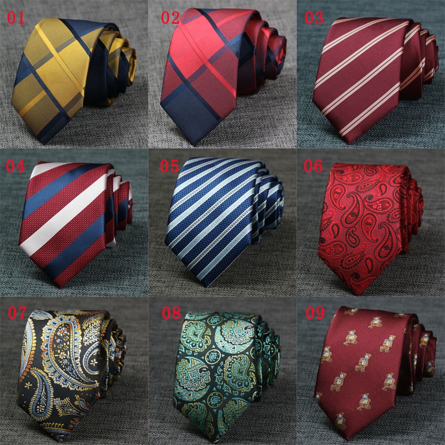 Cà Vạt 7CM Họa Tiết Sọc Thời Trang Dành Cho Nam