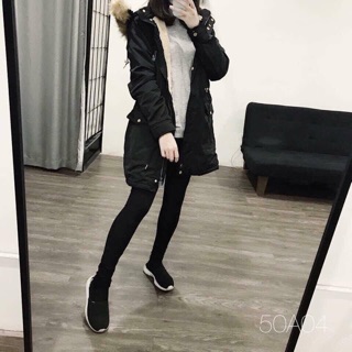 Áo khoác Parka lót lông siêu dày