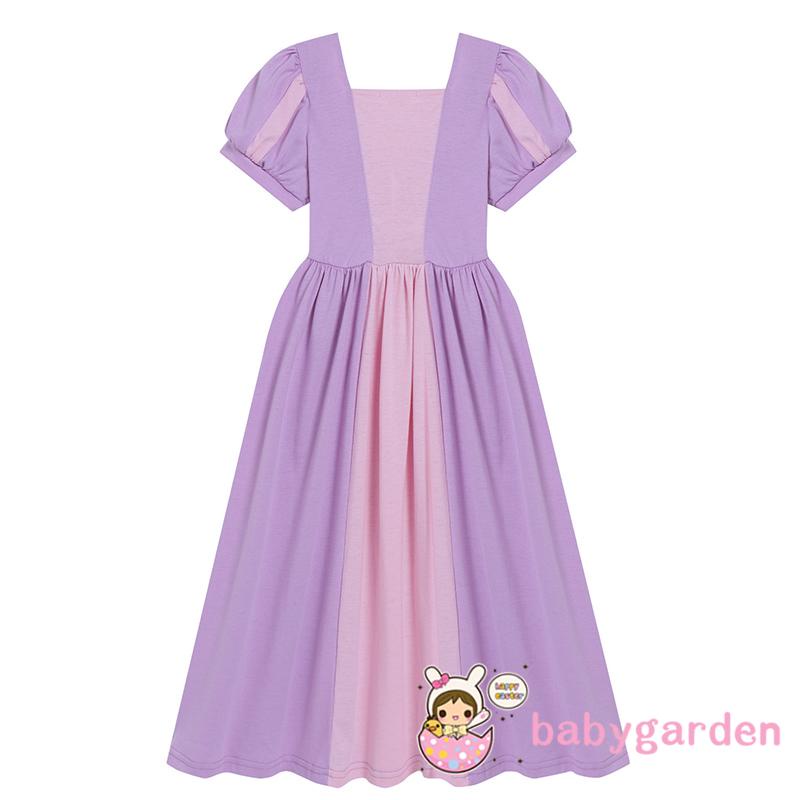 Đầm Công Chúa Tay Phồng Ngắn Eo Cao Thời Trang Xinh Xắn Cho Bé Gái