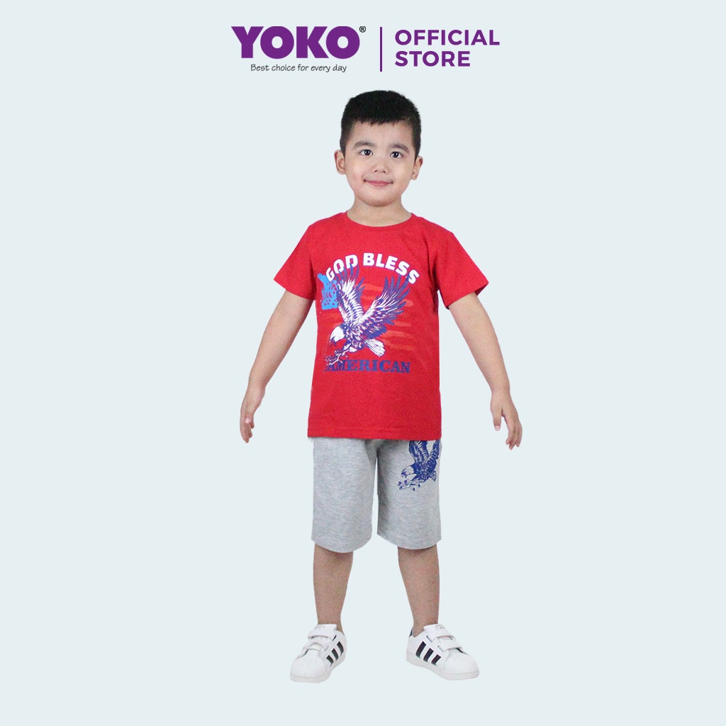 Bộ Quần Áo Thun Tay Ngắn Bé Trai Quần Da Cá (1-9 Tuổi) YOKO KID’S FASHION 20427T