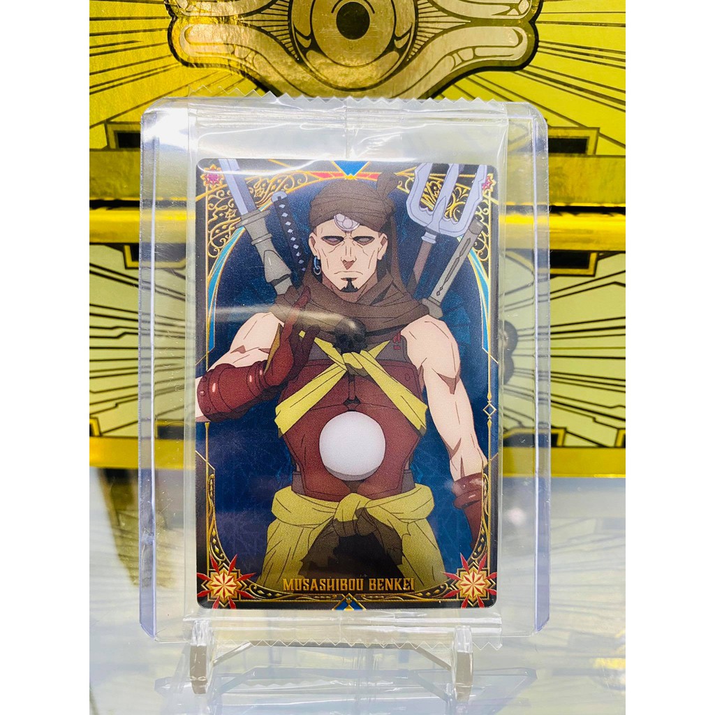 [ Dưa Hấu Yugioh ] Thẻ bài bánh xốp Fate Grand Order FGO Musashibou Benkei - Tặng bọc bài nhựa bảo quản