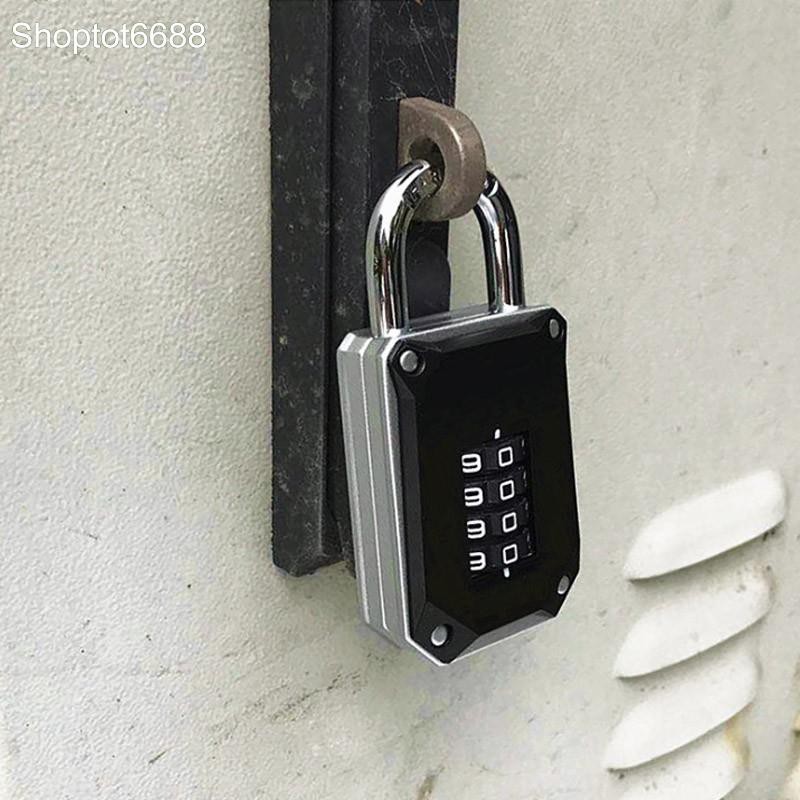KHÓA SỐ 4 SỐ KP0321 MÓC KHÓA THÉP CỨNG D7MM, THÂN LÀM BẰNG HỢP KIM GHÉP BẰNG ĐINH TÁN, ĐỔI ĐƯỢC MÃ SỐ (Kho hàng Hà nội)