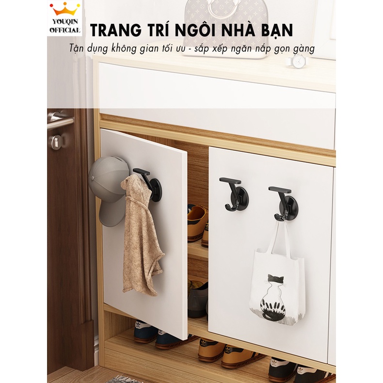 Móc Treo Đồ Dán Tường 2 tầng - YouQin Chất Liệu Thép Không Gỉ, Dán Keo Siêu Chắc, Không Khoan Tường