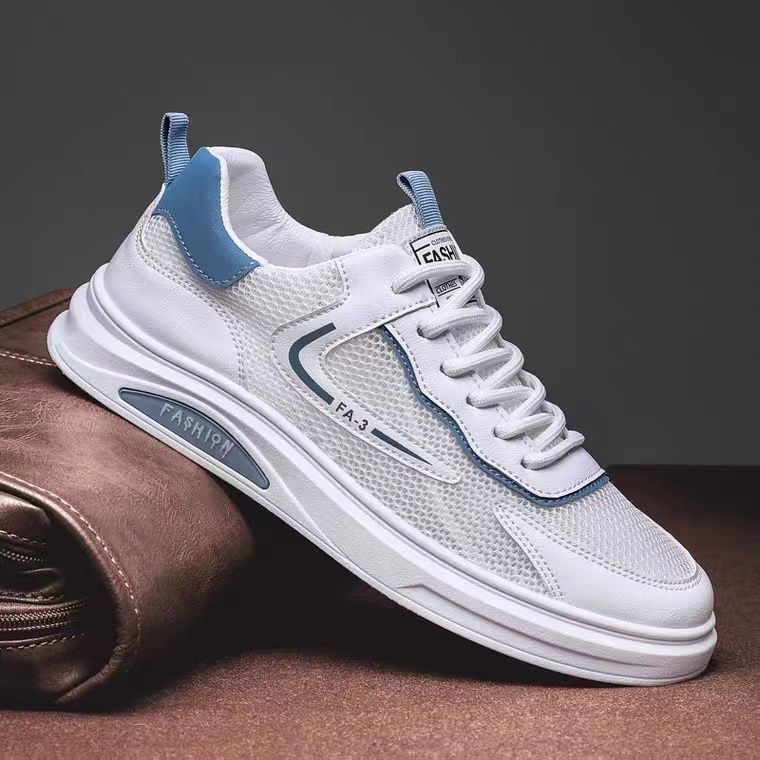 Giày Thể Thao Trắng Phối Lưới Thoáng Khí Khử Mùi Thời Trang Mùa Hè Cho Nam