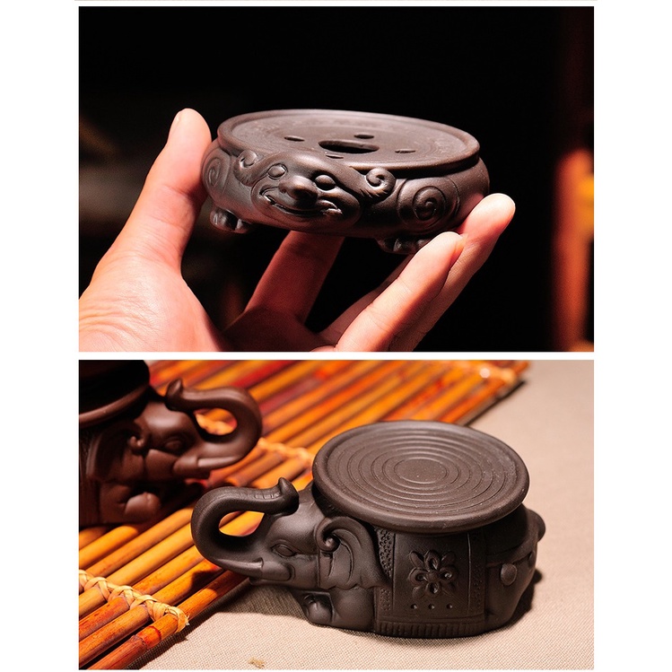Đôn voi mini cõng ấm trà , chén, chậu bonsai | BigBuy360 - bigbuy360.vn