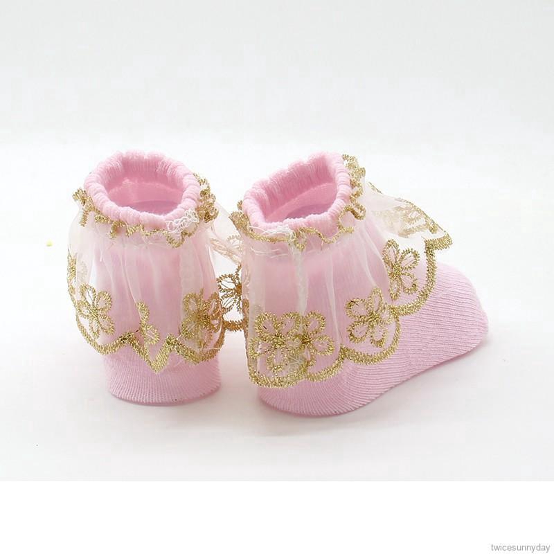 Vớ Cotton Xinh Xắn Dành Cho Bé Gái Từ 0-12 Tháng Tuổi