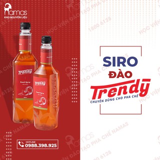 Syrup Trendy Đào/Peach chai nhựa 830ml