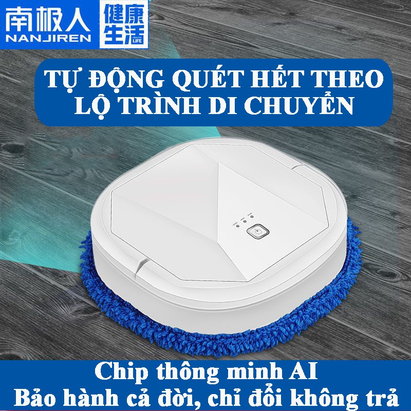 [BH 1 Năm] Robot Hút Bụi Lau Nhà Tự Động Thông Minh Chính Hãng Cao Cấp - 3IN1 Cảm Biến Chạm, Quét Lau Nhà, Hút Bụi