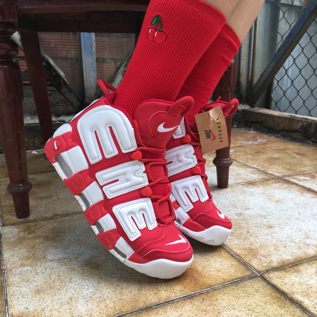 Giày nike air uptempo x supreme đỏ