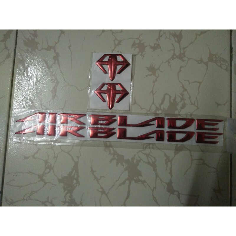 Bộ chữ nổi Airblade lô gô kim cương crôm đỏ