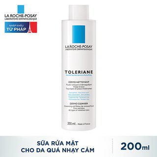 LA ROCHE POSAY -SỮA RỬA MẶT VÀ TẨY TRANG LOLERIANE DERMO CLEANSER - CLEANSING AND MAKE UP REMOVEL FLUID FACE EYES 200ML
