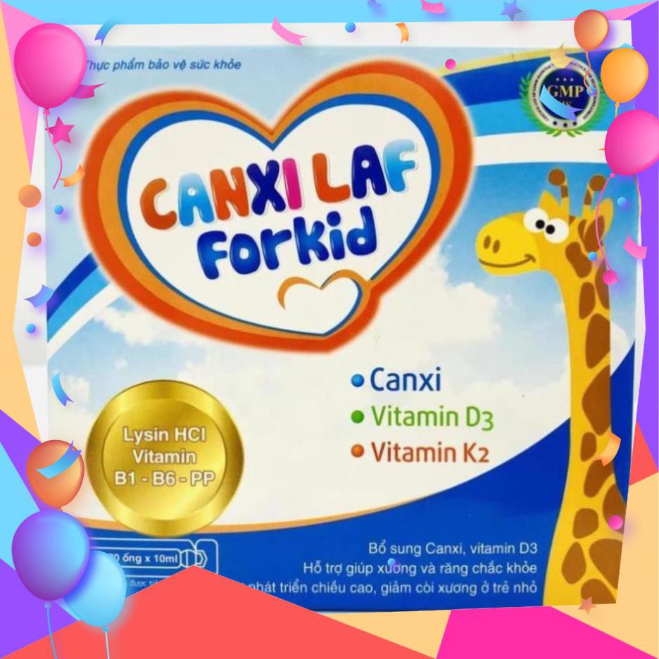 Bổ sung Canxi Phát triển chiều cao cho trẻ ❤️CHÍNH HÃNG👍 Giảm còi xương - Canxi Laf For Kid (20 ống) | Thế Giới Skin Care