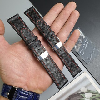 Dây đồng hồ handmade da bò thật epsom al106vb - 100% da bò thật, bh 3 năm