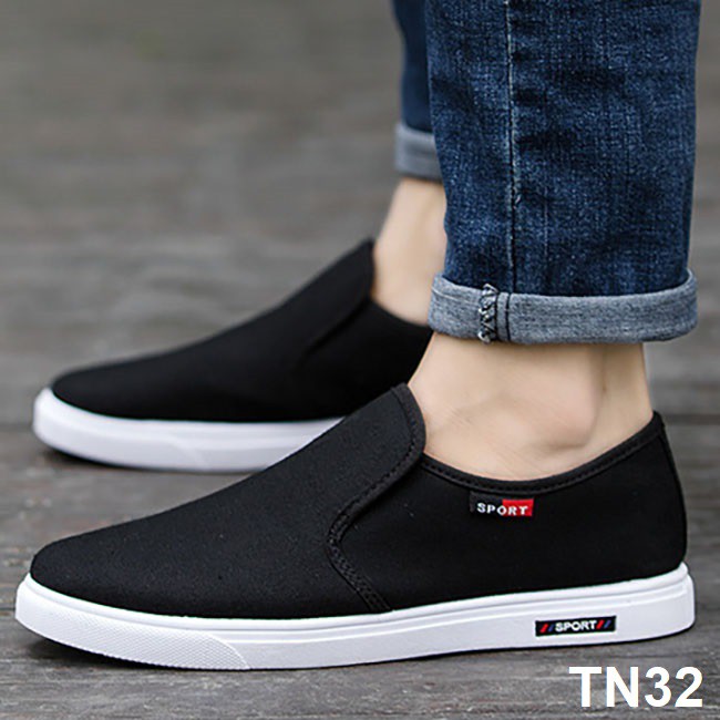 Giày Lười Vải Nam 💖 FREESHIP 💖 Giày Thể Thao Phong Cách Thời Trang Bền Đẹp Tặng Tất Khử Mùi | BigBuy360 - bigbuy360.vn