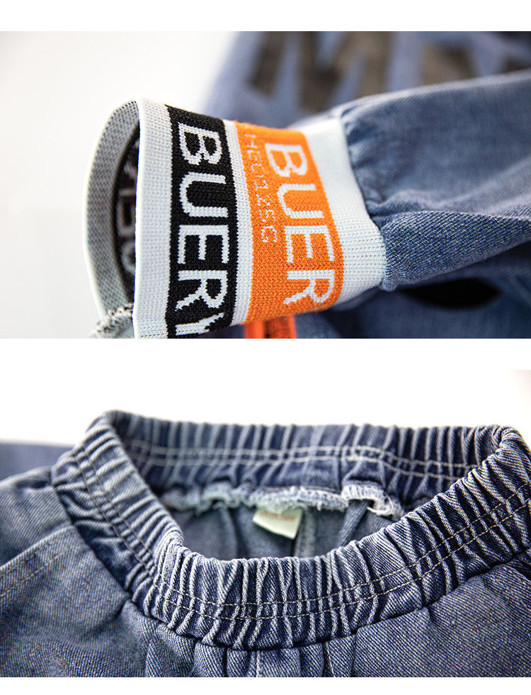 Quần dài lưng thun phối túi phong cách Hàn Quốc cho bé trai