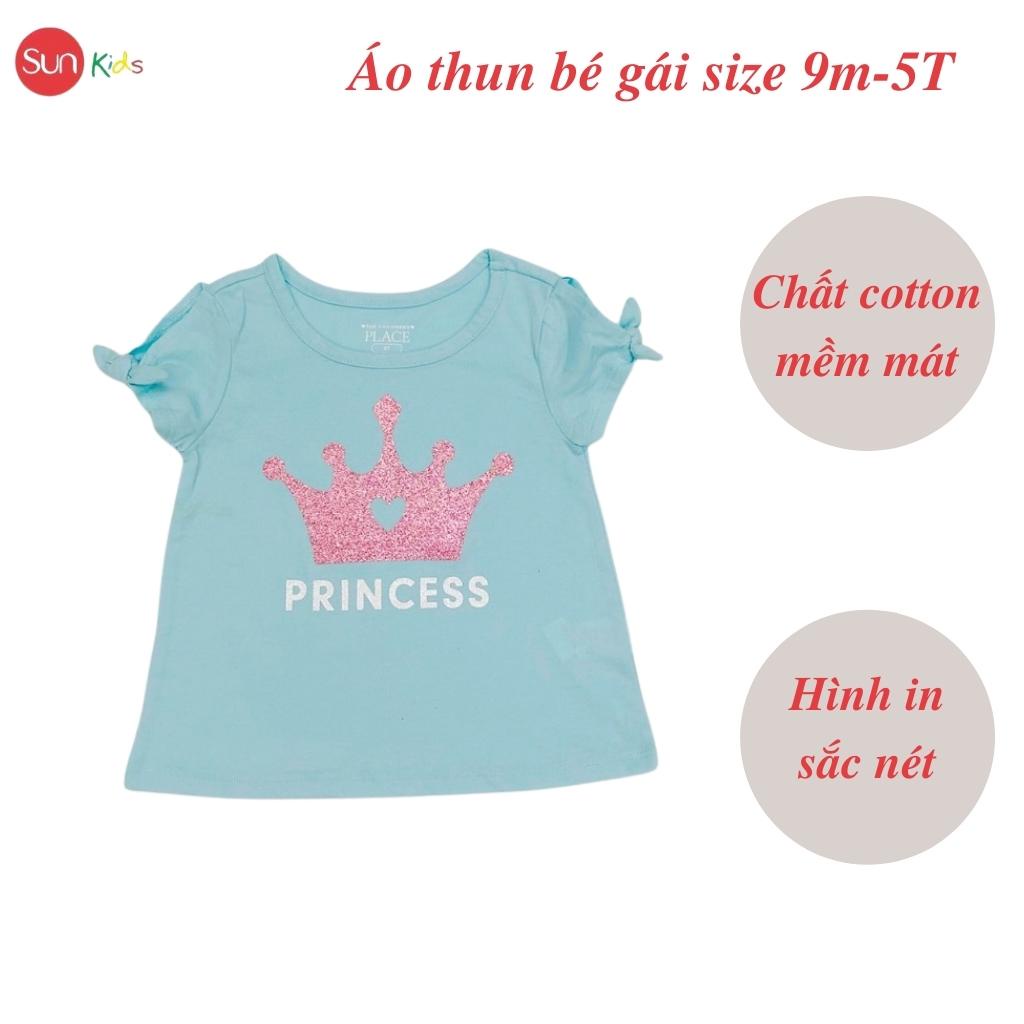 Áo thun bé gái xuất xin, áo phông bé gái chất cotton mềm mát, size 9m - 5 tuổi - SUNKIDS