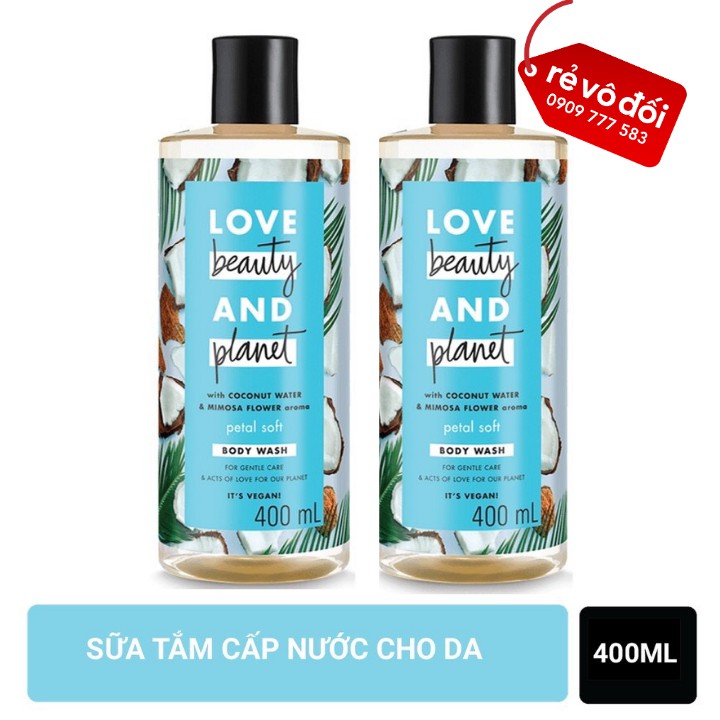 Combo 2 chai Sữa Tắm Dưỡng Dịu Nhẹ Love Beauty And Planet 400ml - Thái Lan