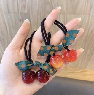 Dây buộc tóc, chun cột tóc quả Cherry xinh xắn