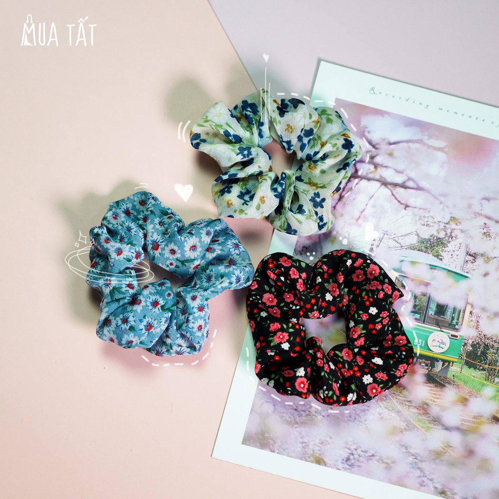 Cột tóc scrunchies họa tiết Mua Tất (muatatshop)