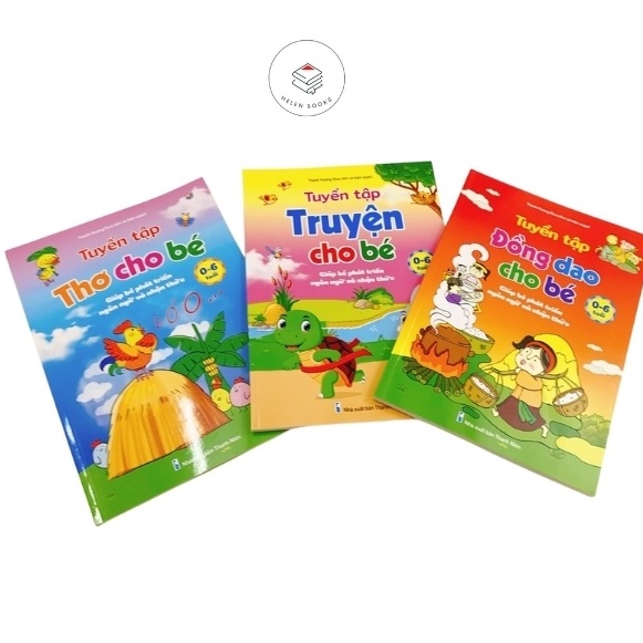 Sách - Combo Tuyển tập Đồng Dao Thơ Truyện cho bé 3 quyển quà tặng tô màu