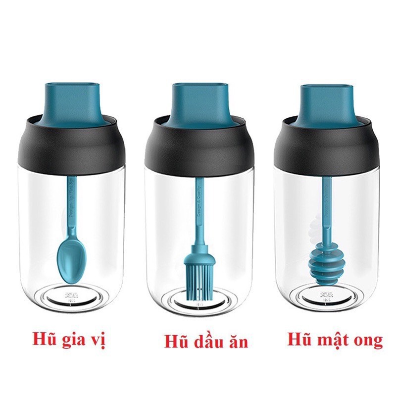 Hũ Đựng Gia Vị, Hũ Thủy Tinh Đựng Gia Vị, Lọ Đựng Gia Vị, Dầu Ăn, Mật Ong 250ml 280ml Chống Nước, Ẩm Mốc, Côn Trùng