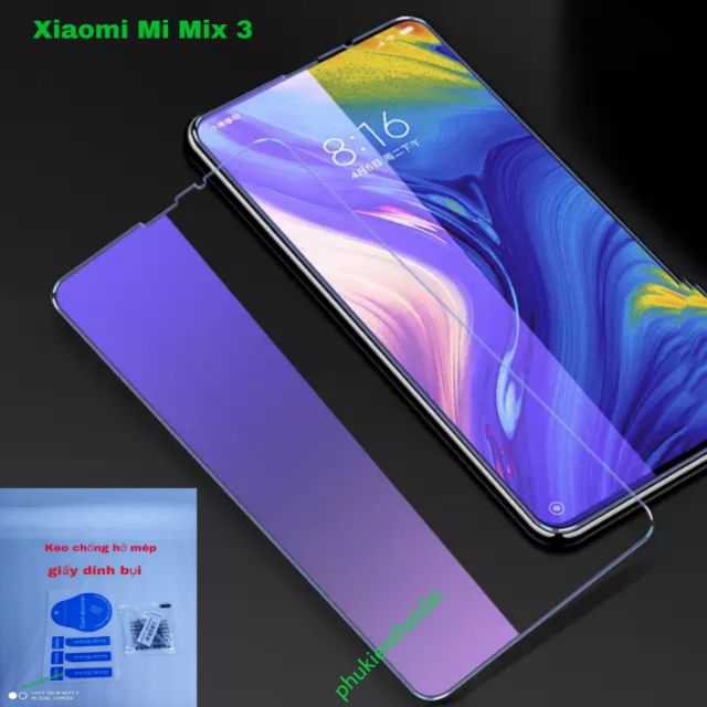 Cường lực Xiaomi Mix 3 / K20 / Mi 9T / K40 / K30 Pro / Poco X3 / F3 tím chống tia UV hại mắt ( tặng keo )