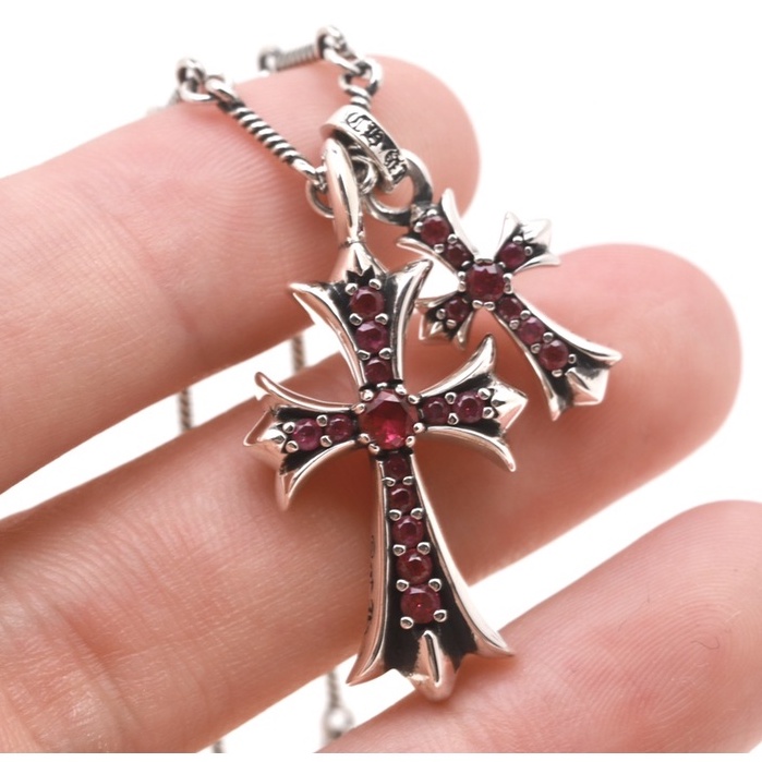 Vòng cổ Mặt Thánh Giá Đính Pha Lê Tím