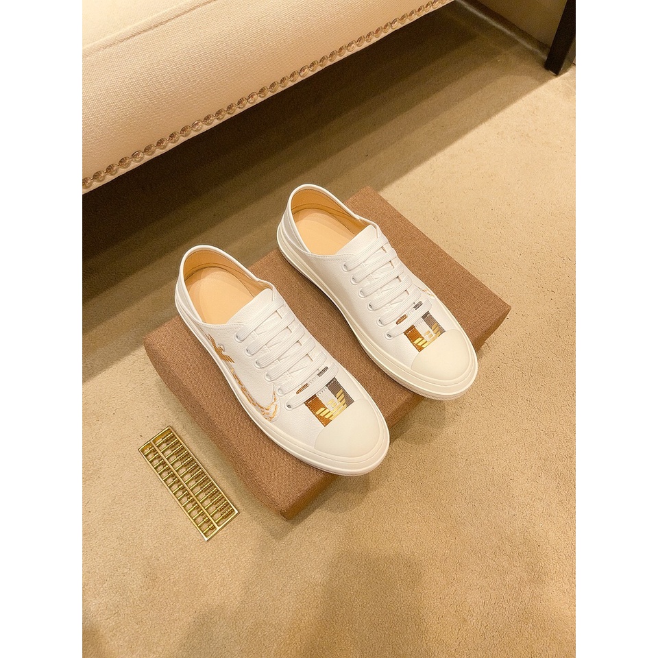 Giày sneaker nam da thật thời trang cao cấp Armani phong cách trẻ trung, năng động