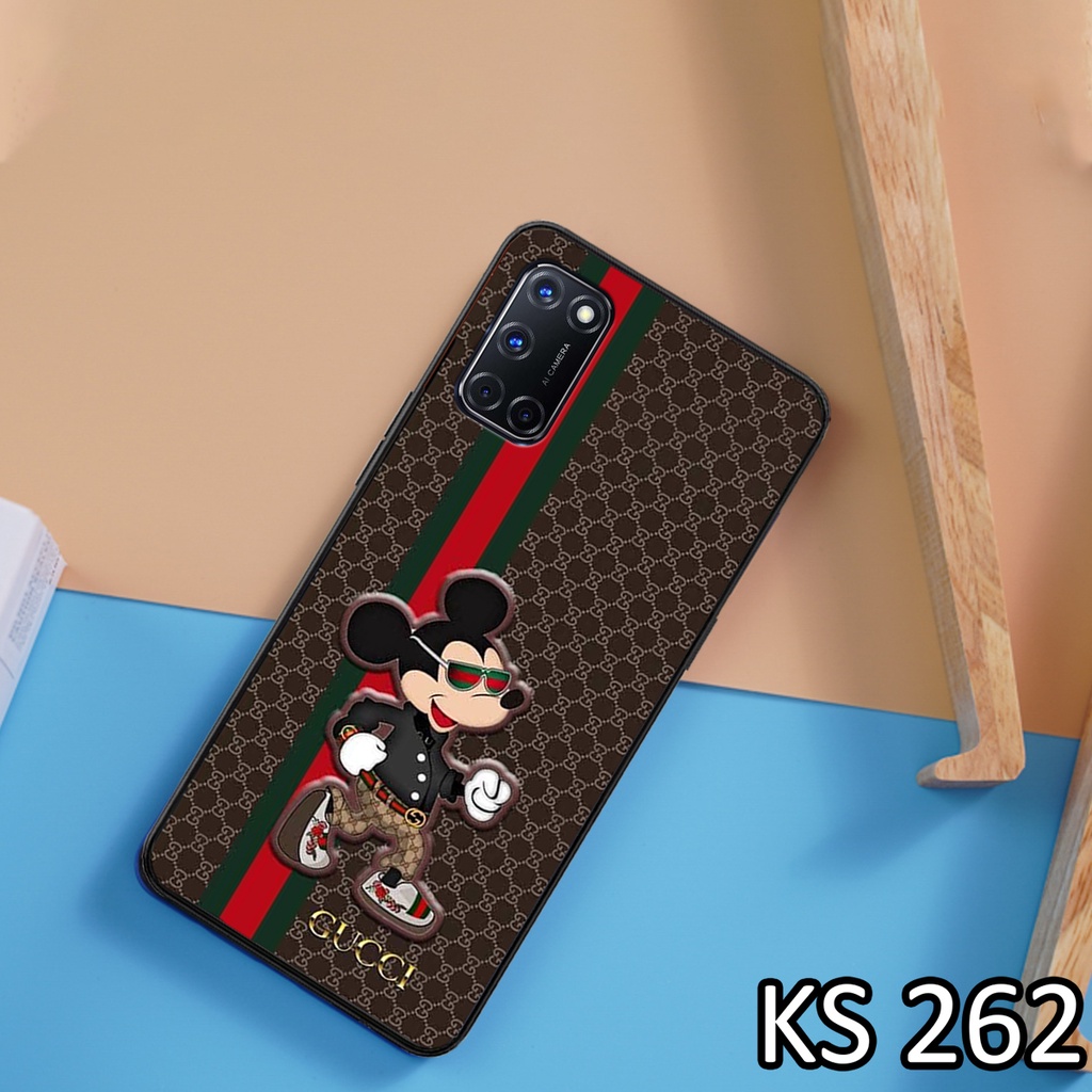 Ốp lưng Oppo A52 - Oppo A53 - Oppo A92 - Ốp in hình GÜÇÇÏ - lưng nhám viền TPU cao cấp