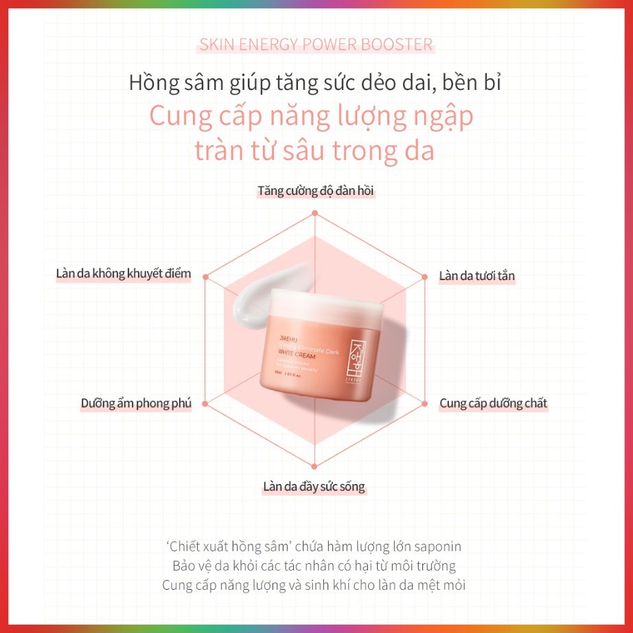Kem dưỡng trắng, cải thiện nếp nhăn Jiaehu (JIAEHU SHINING ELIMINATE DARK WHITE CREAM) | BigBuy360 - bigbuy360.vn