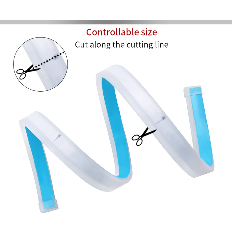 2 Dải Đèn LED DRL Ánh Sáng Trắng / Vàng 12V Chống Thấm Nước Linh Hoạt Cho Xe Hơi