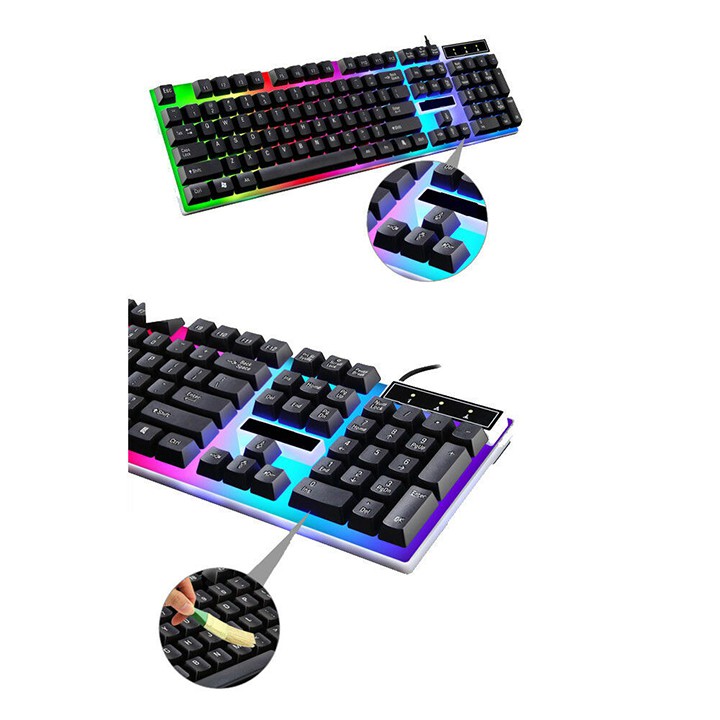 Bộ bàn Phím, Chuột Giả Cơ đèn LED 7 MÀU SIÊU ĐẸP GAMING G21 | BigBuy360 - bigbuy360.vn