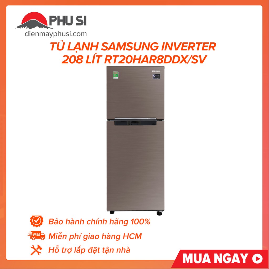 [GIAO HCM] Tủ lạnh Samsung RT20HAR8DDX/SV, 208 lít, Inverter