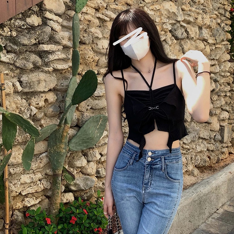 Áo Hai Dây Màu Sắc Thời Trang Mùa Hè Quyến Rũ Cho Nữ