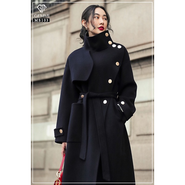 Áo khoác măng tô nữ thiết kế Gemmi fashion, MS103