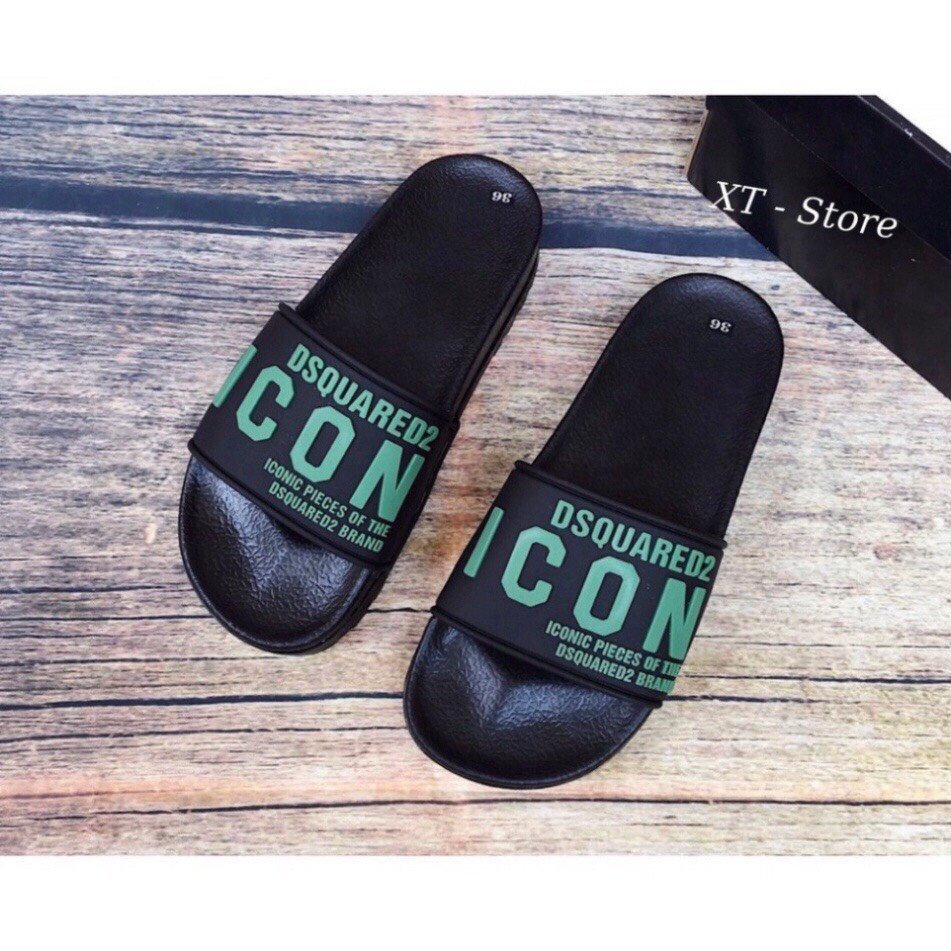 Dép Nam Quai Ngang ICON Thời Trang. hoa lá in nổi, Đế làm từ cao su, đi siêu êm chân - ICON trắng SHOP 1989