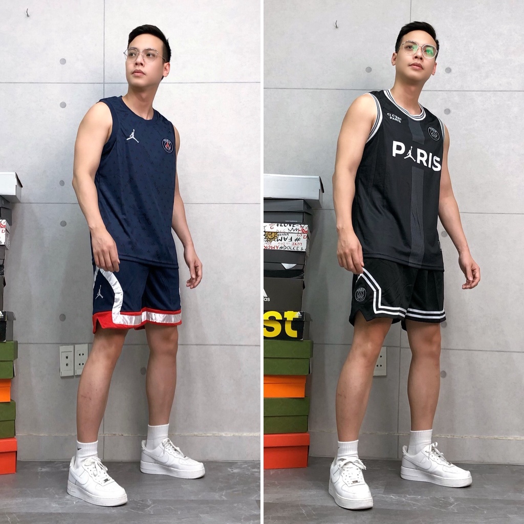Bộ thể thao paris bóng rổ sát nách tanktop nam cao cấp BTT - 015
