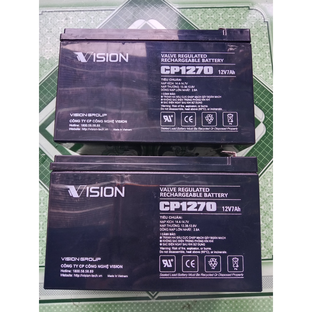 Bình ắc quy vision 12V 7AH CP1270