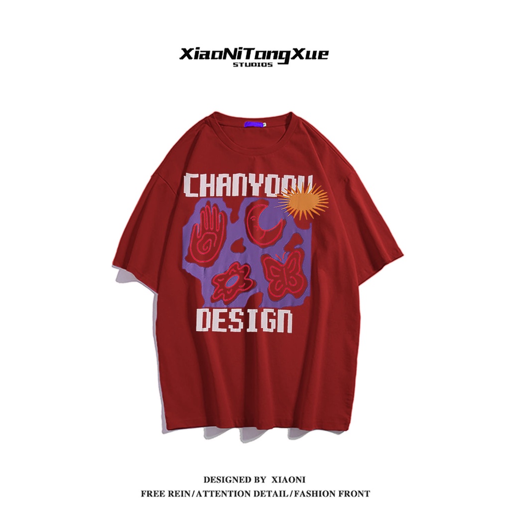 Áo Thun Cotton Tay Lỡ Dáng Rộng Thiết Kế Mới 2021