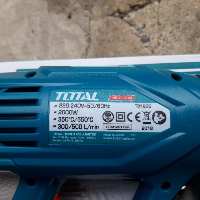 MÁY THỔI NHIỆT ( KHÒ NÓNG) 2000W TOTAL TB1206