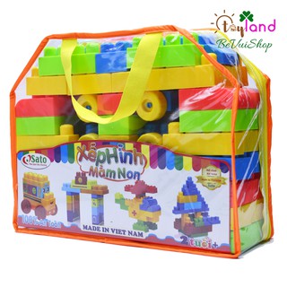 Đồ Chơi An Toàn Việt - Xếp Hình Mầm Non 72 Chi Tiết